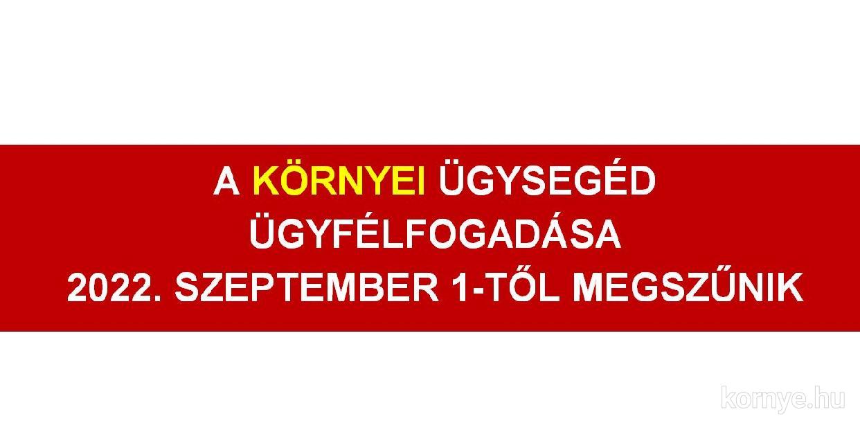 Megszűnik az ügysegéd ügyfélfogadása
