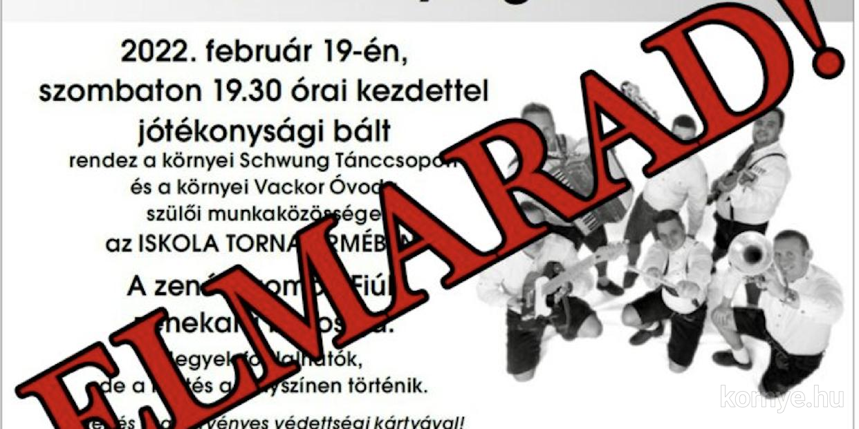 Elmarad a jótékonysági bál