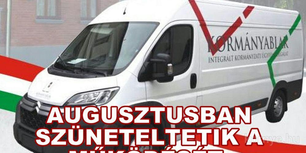 Szünetel a Mobilizált Kormányablak Ügyfélszolgálat 