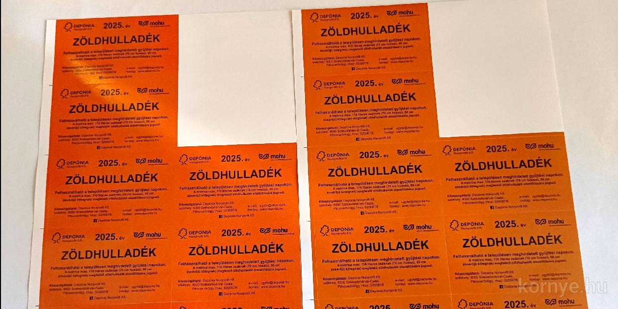 Zöldhulladék gyűjtés: matricával szállítják el