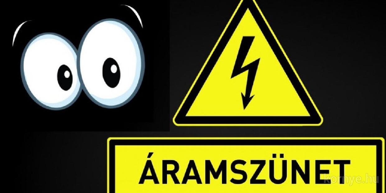 Tervezett áramszünet