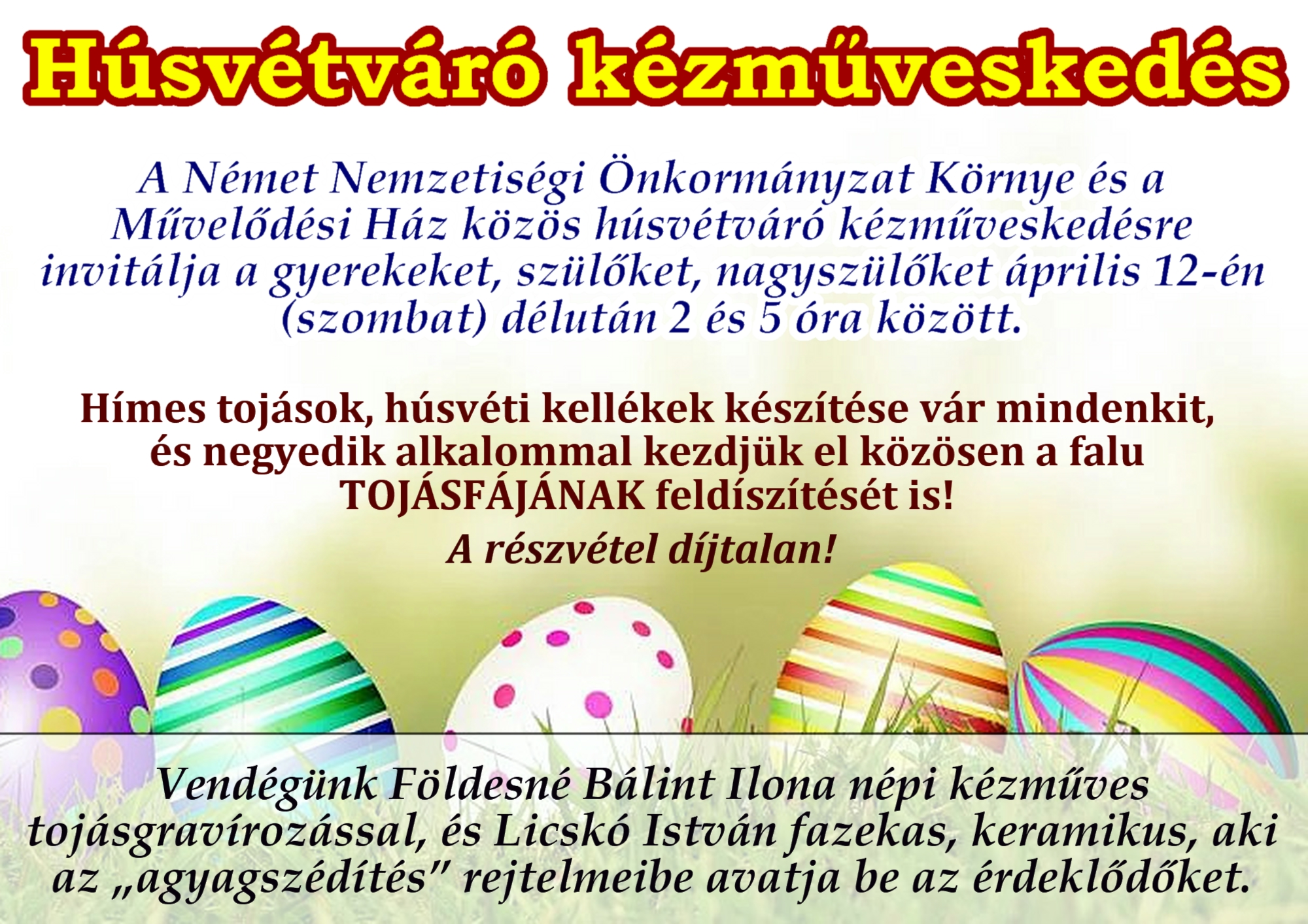 Húsvétváró kézműveskedés